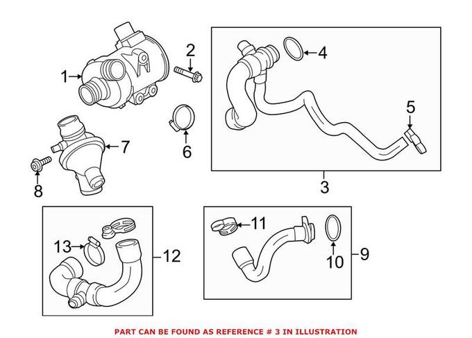 BMW Engine Coolant Hose 11537639998